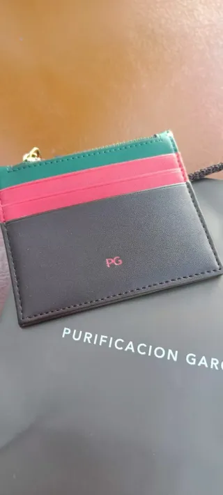 Cartera / Tarjetero Purificación García de piel