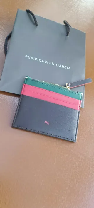 Cartera / Tarjetero Purificación García de piel