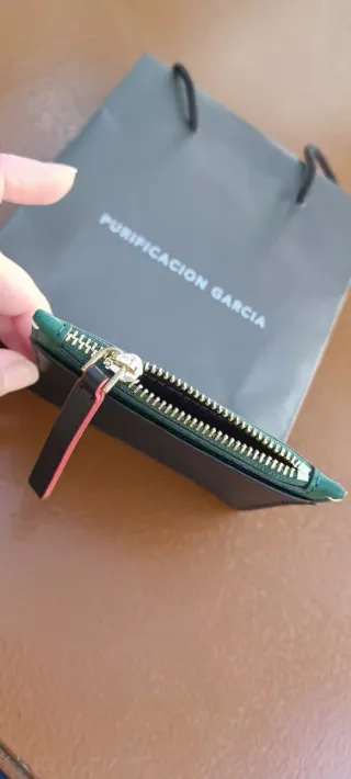 Cartera / Tarjetero Purificación García de piel