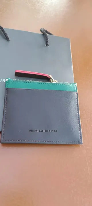 Cartera / Tarjetero Purificación García de piel