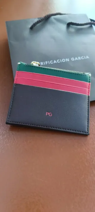 Cartera / Tarjetero Purificación García de piel