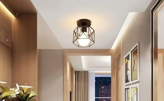 Lámpara de techo negra