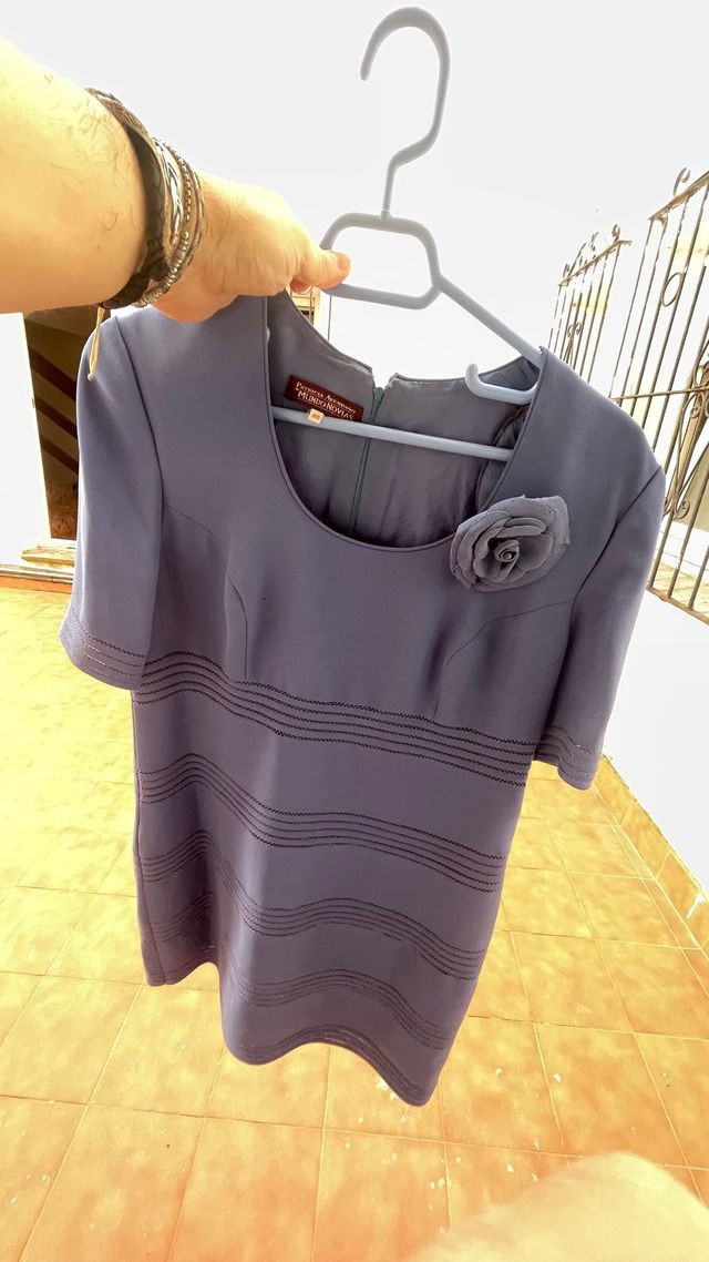 Vestido Pronovias Azul Talla M se regala falda