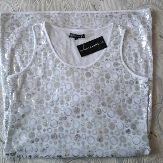 Abito by Calypso H Paillettes Argento Bianco