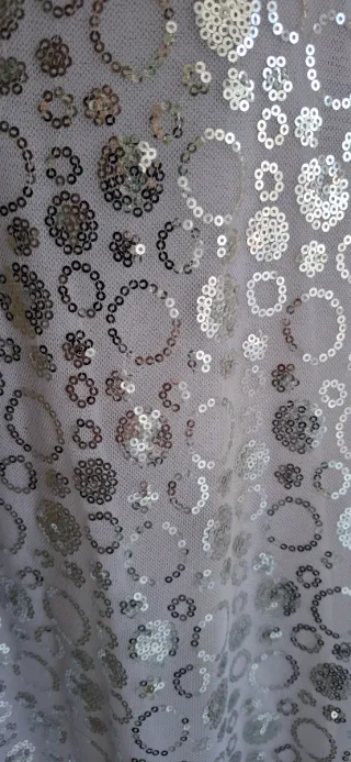 Abito by Calypso H Paillettes Argento Bianco