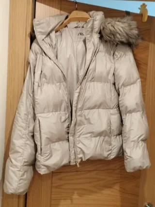 Cazadora Zara Mujer Talla L Beige