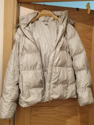 Cazadora Zara Mujer Talla L Beige