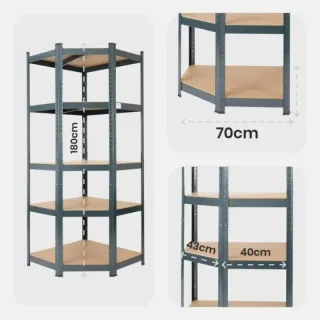 Scaffalatura Arebos AR-HE-ERS 180x70x40 Cubica