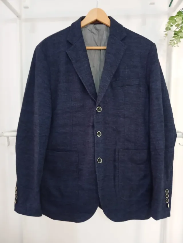 Blazer azul hombre