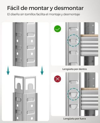 Scaffale SONGMICS 5 livelli - metallo