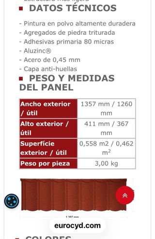 Chapas tejado galvanizadas, estilo francés.