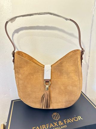 Bolso Fairfax & Favor Beige/Marrón Piel