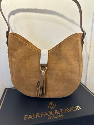 Bolso Fairfax & Favor Beige/Marrón Piel