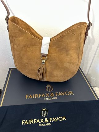 Bolso Fairfax & Favor Beige/Marrón Piel