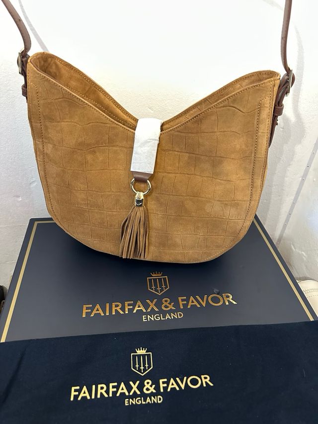 Bolso Fairfax & Favor Beige/Marrón Piel