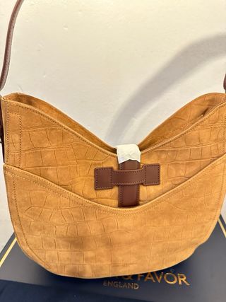 Bolso Fairfax & Favor Beige/Marrón Piel