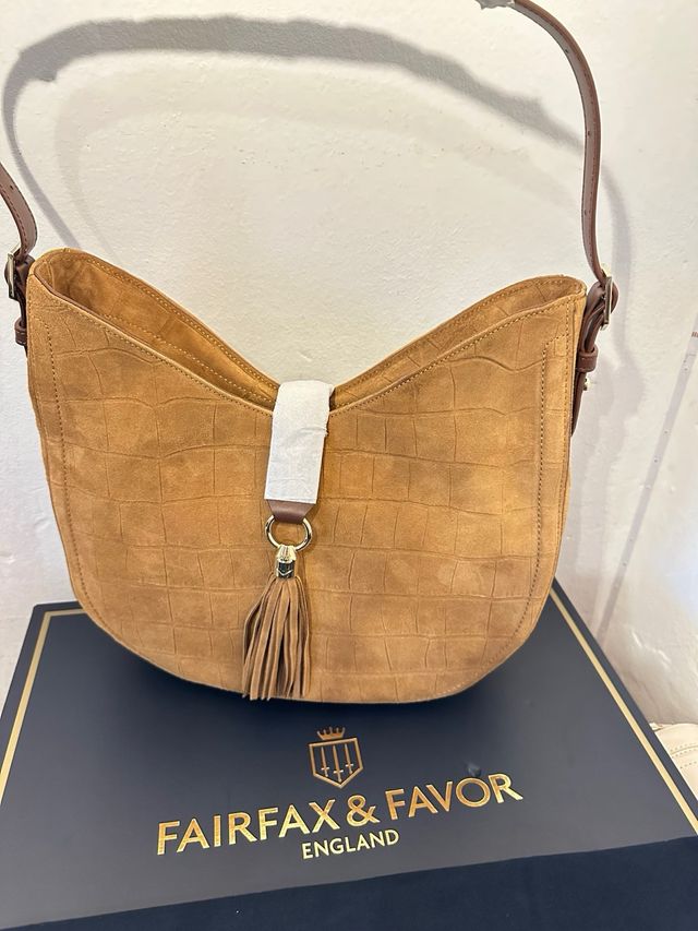 Bolso Fairfax & Favor Beige/Marrón Piel