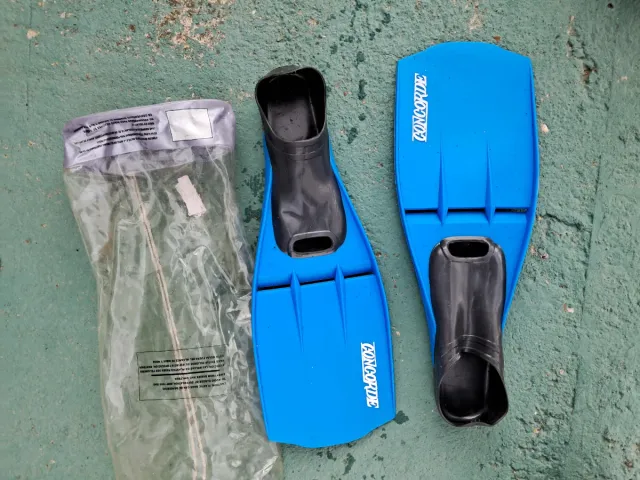 Aletas de submarinismo azules