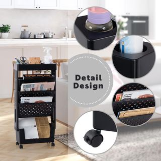 Carrito 5 Niveles Oficina Revistas