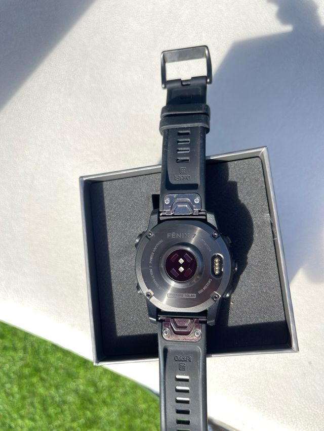 Reloj Garmin Fenix 7 Zafiro Solar Titanio Negro