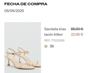 Sandalias Mango Tiras Finas Blancas
