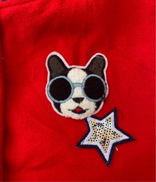 Chaqueta Justice Roja y Blanca Estilo Vintage