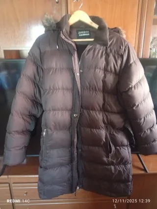 Cazadora Zara Blanc Marrón