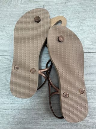 Havaianas Luna Sandalias Beige y Dorado 37/38