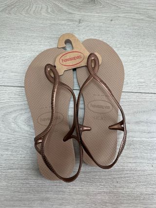 Havaianas Luna Sandalias Beige y Dorado 37/38