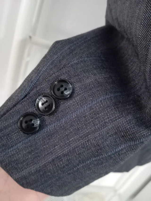 Blazer de rayas gris hombre