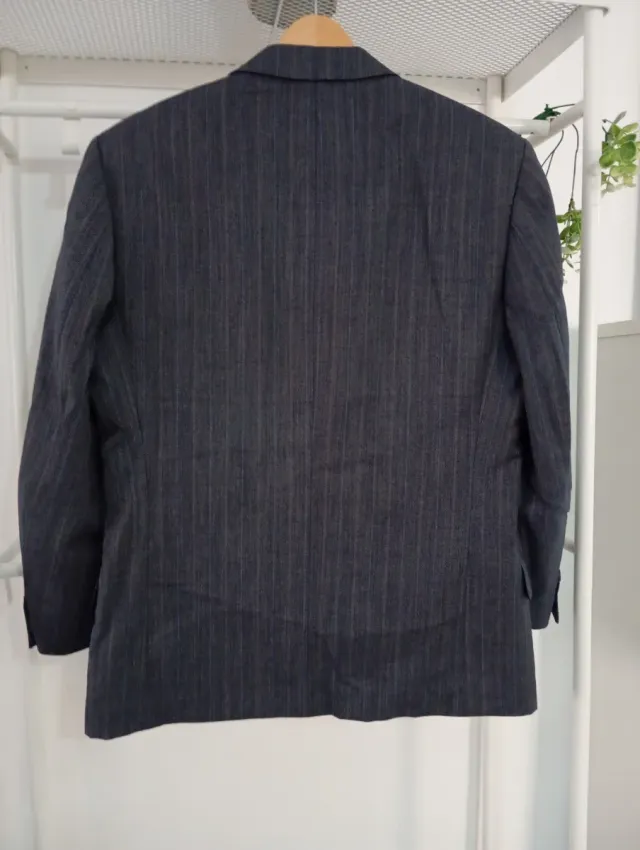 Blazer de rayas gris hombre