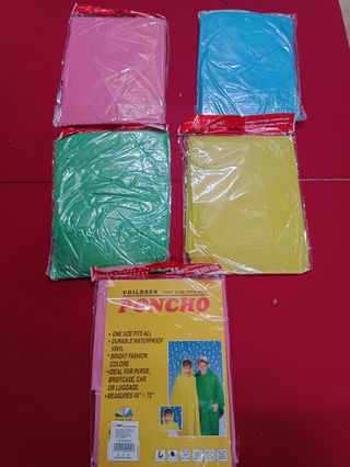 Ponchos impermeables infantiles varios colores