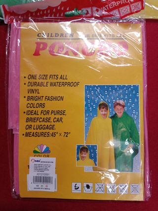 Ponchos impermeables infantiles varios colores