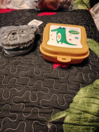 Bolsos niña gris y amarillo