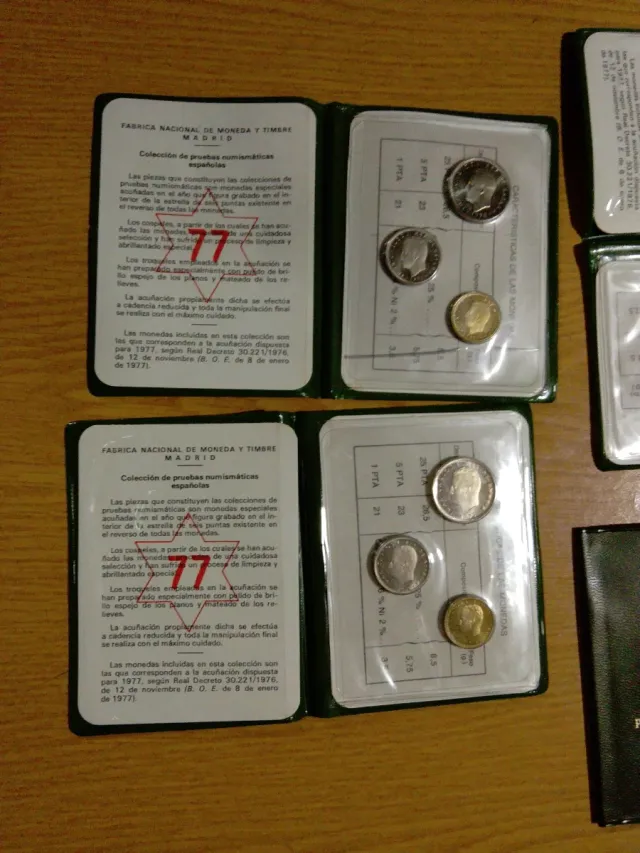 Pruebas Numismáticas Españolas 1977 5 un x 10€