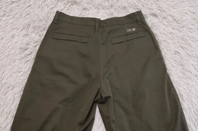 Pantalón recto mujer verde