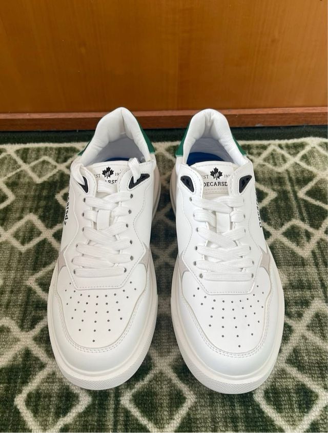 Scarpe uomo bianche e verdi n. 40