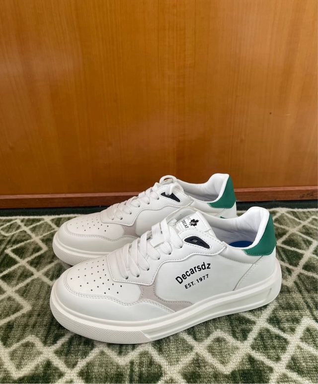 Scarpe uomo bianche e verdi n. 40