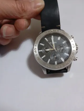 Orologio Fossil Uomo Nero e Argento