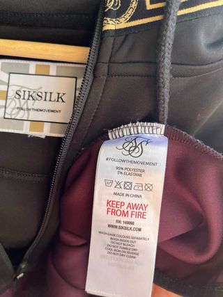 Sudadera SikSilk Talla M Negra y Morada