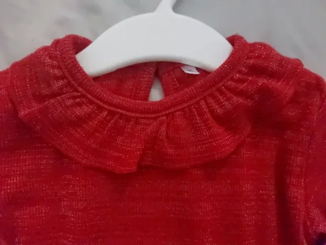 Completo bimba natalizio 2 anni rosso e nero