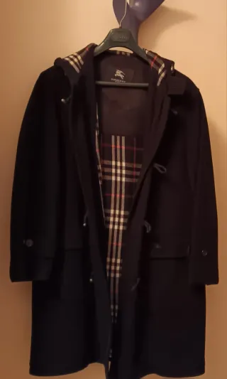 Trenca de lana Burberry Negra Hombre