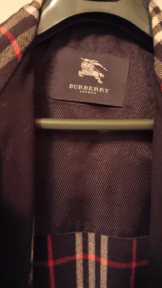 Trenca de lana Burberry Negra Hombre