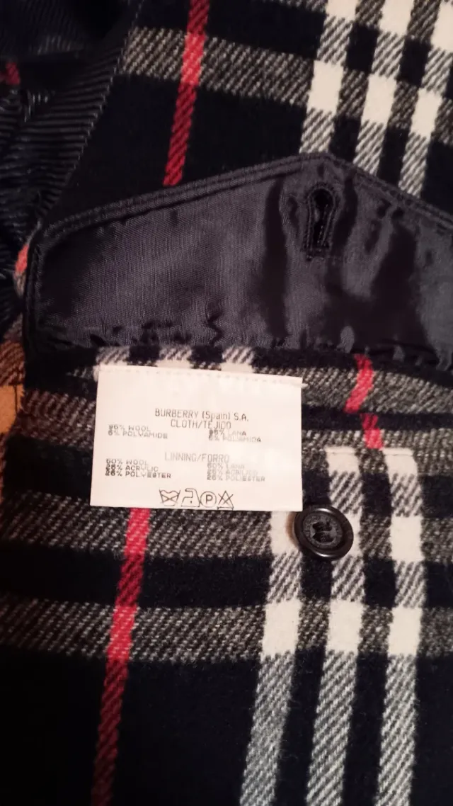 Trenca de lana Burberry Negra Hombre