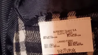 Trenca de lana Burberry Negra Hombre