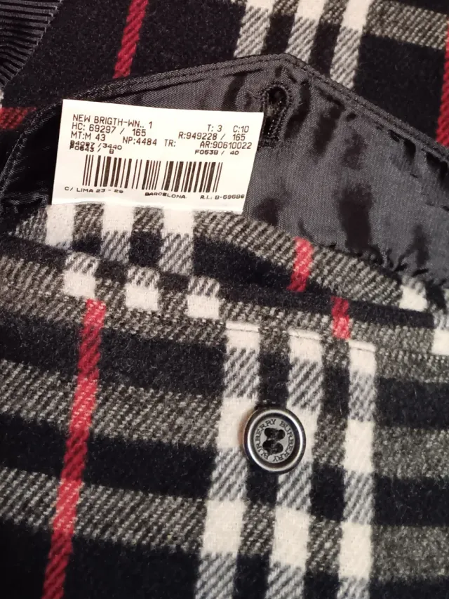 Trenca de lana Burberry Negra Hombre