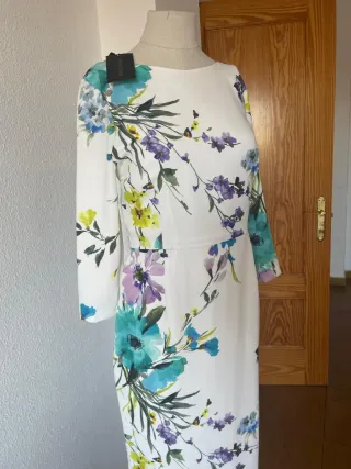 Vestido Matilde Cano floral Talla 40 Nuevo