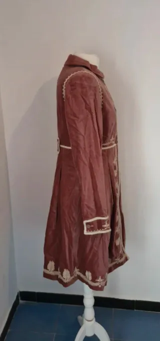 Abrigo Terciopelo Bordado Flamenco L