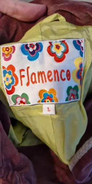 Abrigo Terciopelo Bordado Flamenco L