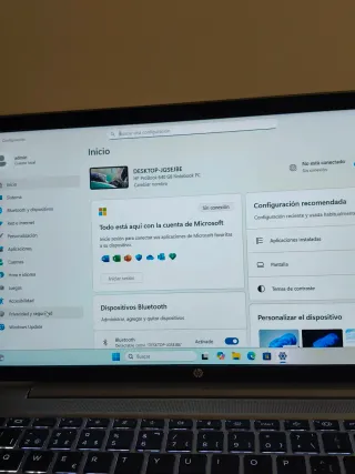 Portátil HP Plata y Negro